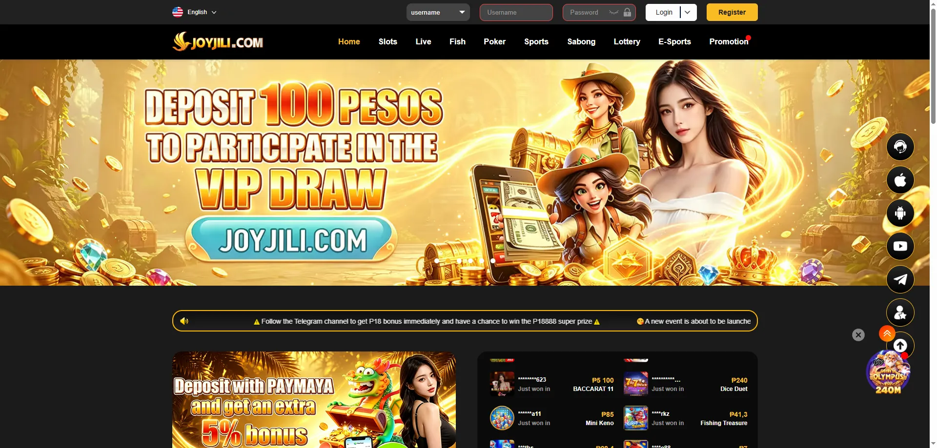 Joyjili casino login page — access your account securely